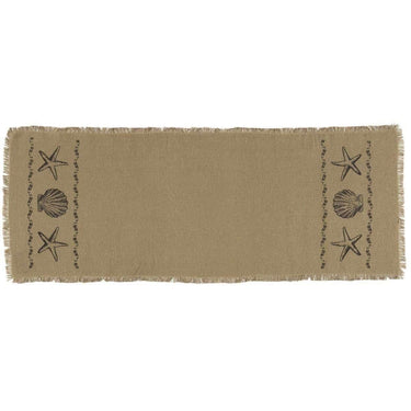 Sandy Tan Burlap Runner 13x36 VHC Brands - The Fox Decor